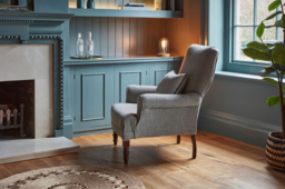 Purple Velvet Armchair - Traditional Accent Custom Arm Chair In Easy Clean Velvet - Tidworth Range - thumbnail 6