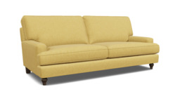 Yellow Velvet 2 Seater Sofa - Modern Style Custom Sofa In Stain Resistant Velvet - Whinfell Range