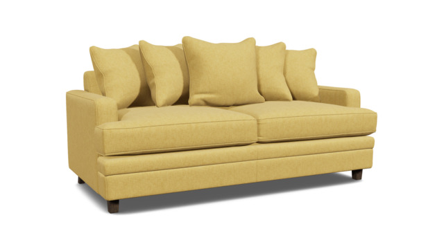 Streatham 3 Seater Scatter Back Sofa Bed yellow - image 1