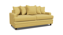 Streatham 3 Seater Scatter Back Sofa Bed yellow - thumbnail 1