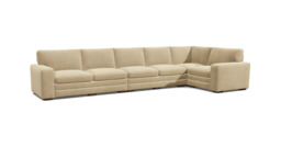 Cream Fabric 6X1.5 Seater Corner Sofa - Modern Style Custom Sofa - Sloane Range
