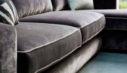 Cream Fabric 2 Seater Sofa With Chaise - Modern Style Custom Sofa - Ashdown Range - thumbnail 3