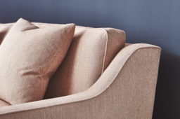White Chenille 2 Seater Sofa - Modern Style Custom Sofa In Stain Resistant Chenille - Banbury Range - thumbnail 4