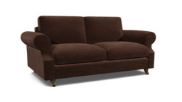 Brown Velvet 3.5 Seater Sofabed - Traditional Fold Out Custom Sofa Bed In Easy Clean Velvet - Kendal Range
