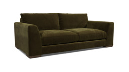 Green Linen 2 Seater Sofa - Modern Style Custom Sofa - Kingston Range - thumbnail 1