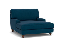 Darlings of Chelsea Whinfell Stylish Blue Loveseat Chaise Day Bed