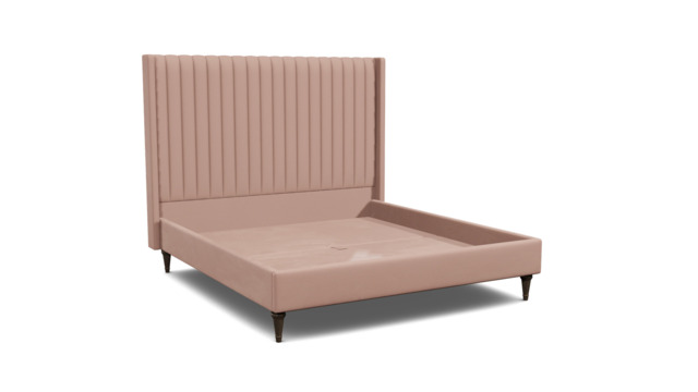 Pink Velvet Super King Size Bed Frame - Modern Style Bed With Headboard In Stain Resistant Velvet - Wokingham Range - image 1