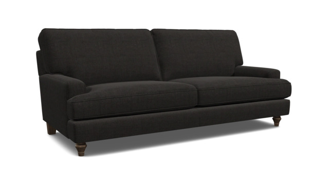 Black Velvet 2 Seater Sofa - Modern Style Custom Sofa In Easy Clean Velvet - Whinfell Range - image 1