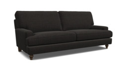 Black Velvet 2 Seater Sofa - Modern Style Custom Sofa In Easy Clean Velvet - Whinfell Range - thumbnail 1