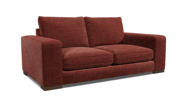 Purple Velvet 3 Seater Sofa - Modern Style Chunky Custom Sofa In Easy Clean Velvet - Ashdown Range - image 1