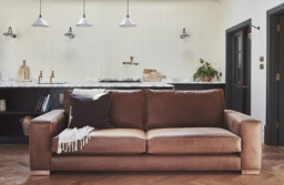 Purple Velvet 3 Seater Sofa - Modern Style Chunky Custom Sofa In Easy Clean Velvet - Ashdown Range - thumbnail 5