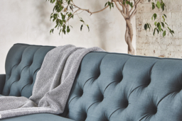Grey Fabric 4 Seater Sofa - Traditional Button Back Custom Sofa In Easy Clean Fabric - Charnwood Range - thumbnail 8
