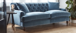 Grey Fabric 4 Seater Sofa - Traditional Button Back Custom Sofa In Easy Clean Fabric - Charnwood Range - thumbnail 7