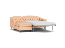 Sophisticated Payton Pink 2 Seater Versatile Chaise Sofa Bed, Deep Button Detailing and Customisable - Darlings of Chelsea - thumbnail 1