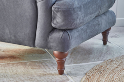 Purple Velvet Armchair - Traditional Accent Custom Arm Chair In Easy Clean Velvet - Ryde Range - thumbnail 5