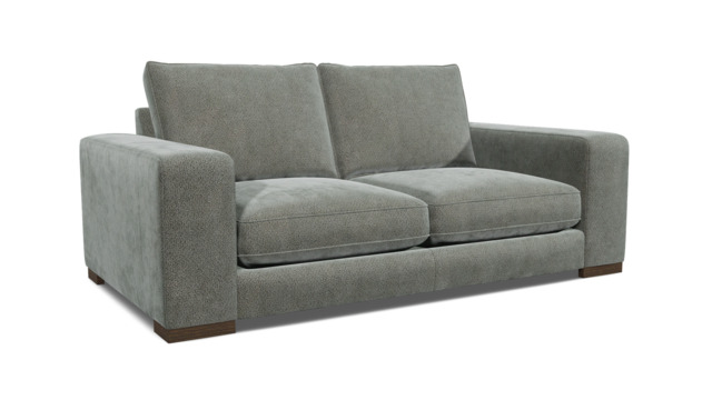 Grey Fabric 3 Seater Sofa - Modern Style Chunky Custom Sofa In Easy Clean Fabric - Ashdown Range - image 1