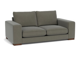 Grey Fabric 3 Seater Sofa - Modern Style Chunky Custom Sofa In Easy Clean Fabric - Ashdown Range - thumbnail 1