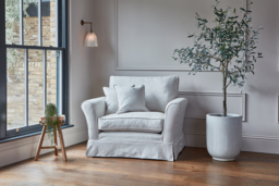 Yellow Velvet Loveseat Armchair - Traditional Snuggler Cuddler Custom Arm Chair In Stain Resistant Velvet - Jude Range - thumbnail 2