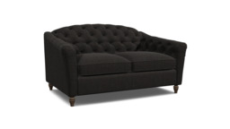 Black Velvet 2 Seater Sofabed - Traditional Fold Out Custom Sofa Bed In Easy Clean Velvet - Payton Range - thumbnail 1