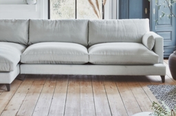 Green Linen 4 Seater Sofa - Modern Style Custom Sofa Settee - Holland Range - thumbnail 4