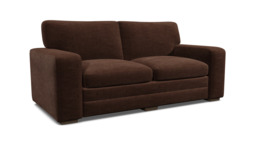 Brown Velvet 3 Seater Sofa - Modern Style Custom Sofa In Easy Clean Velvet - Sloane Range