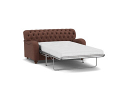 Purple Velvet 2 Seater Sofabed - Traditional Button Back Custom Sofa In Easy Clean Velvet - Bakewell Range