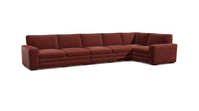 Purple Velvet 6X1.5 Seater Corner Sofa - Modern Style Custom Sofa In Easy Clean Velvet - Sloane Range - image 1