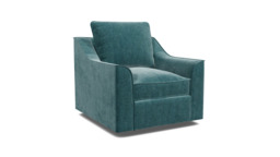 Teal Velvet Armchair - Modern Accent Custom Arm Chair In Stain Resistant Velvet - Brixton Range