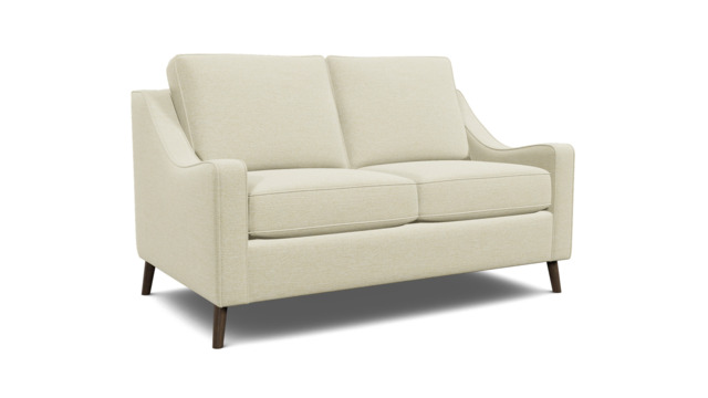 White Chenille 2 Seater Sofa - Modern Style Custom Sofa In Stain Resistant Chenille - Weymouth Range - image 1