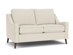 White Chenille 2 Seater Sofa - Modern Style Custom Sofa In Stain Resistant Chenille - Weymouth Range
