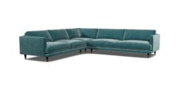 Teal 4 Seater Corner Sofa - Modern Style Fabric Luxury Premium Corner Sofa - Middlton Range - thumbnail 1