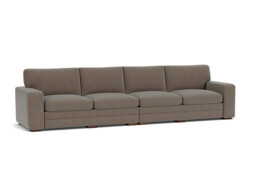 Brown Velvet 6 Seater Sofa - Modern Style Custom Sofa In Easy Clean Velvet - Sloane Range