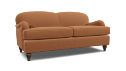 Orange Velvet 3.5 Seater Sofabed - Traditional Fold Out Custom Sofa Bed In Stain Resistant Velvet - Lincoln Range - thumbnail 1