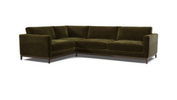 Green Linen 4 Seater Corner Sofa - Modern Style Custom Sofa Settee - Darwin Range