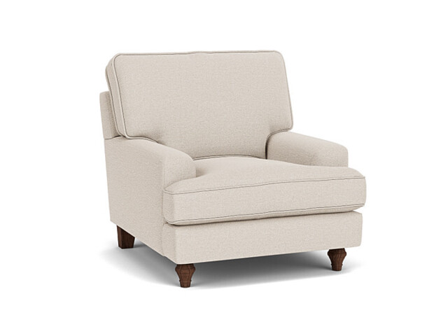 Cream Fabric Armchair - Modern Accent Custom Arm Chair - Whinfell Range - image 1