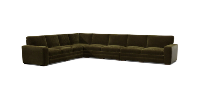 Green Linen 6X4 Seater Corner Sofa - Modern Style Custom Sofa - Sloane Range - image 1