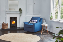 Brown Velvet Armchair - Modern Accent Custom Arm Chair In Easy Clean Velvet - Brixton Range - thumbnail 2