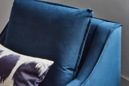 Brown Velvet Armchair - Modern Accent Custom Arm Chair In Easy Clean Velvet - Brixton Range - thumbnail 3