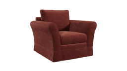 Purple Velvet Armchair - Traditional Accent Custom Arm Chair In Easy Clean Velvet - Jude Range - thumbnail 1