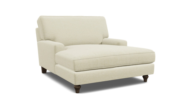 Darlings of Chelsea Whinfell Stylish White Loveseat Chaise Day Bed - image 1