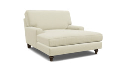 Darlings of Chelsea Whinfell Stylish White Loveseat Chaise Day Bed - thumbnail 1