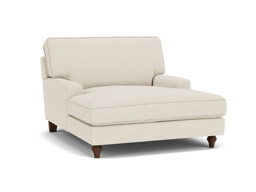 Darlings of Chelsea Whinfell Stylish White Loveseat Chaise Day Bed - thumbnail 1