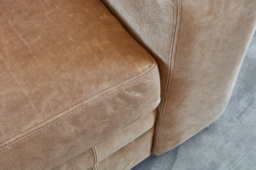 Brown Velvet 1X2.5 Seater Corner Sofabed - Modern Pull Out Custom Sofa Bed In Easy Clean Velvet - Sloane Range - thumbnail 2