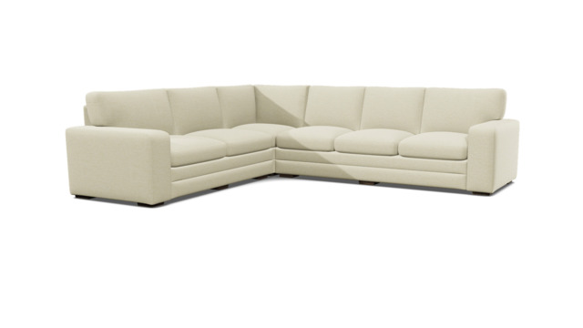 White Chenille 4X3 Seater Corner Sofa - Modern Style Custom Sofa In Stain Resistant Chenille - Sloane Range - image 1