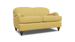 Yellow Velvet 2 Seater Sofabed - Traditional Fold Out Custom Sofa Bed In Stain Resistant Velvet - Lincoln Range