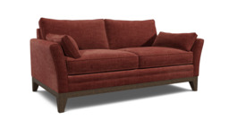 Purple Velvet 3 Seater Sofa - Modern Style Custom Sofa In Easy Clean Velvet - Exmouth Range - thumbnail 1
