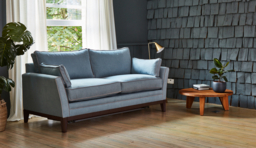 Purple Velvet 3 Seater Sofa - Modern Style Custom Sofa In Easy Clean Velvet - Exmouth Range - thumbnail 2