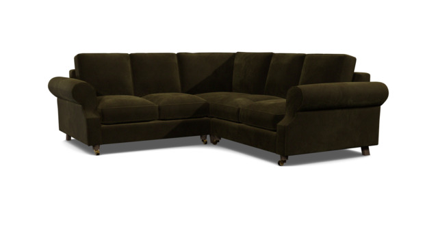 Green 2 Seater Corner Sofa - Modern Style Fabric Luxury Premium Corner Sofa - Kendal Range - image 1