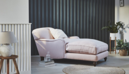 Darlings of Chelsea Evelyn Stylish Pink Armchair Chaise Day Bed - thumbnail 4