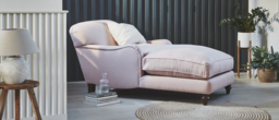 Darlings of Chelsea Evelyn Stylish Pink Armchair Chaise Day Bed - thumbnail 3